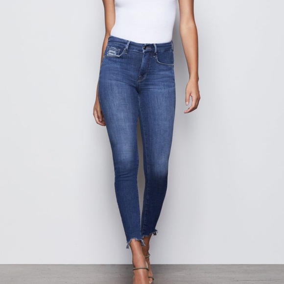 Good American NWT Good Legs Extreme Stiletto Blue Stretch Denim Jeans 0 25 New - Picture 12 of 12